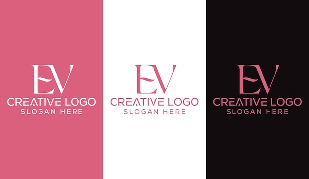 Initial Letter ev Logo Design Monogram Creative Modern Sign Symbol Icon