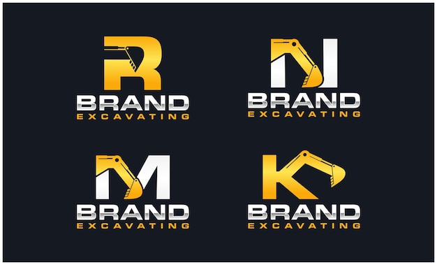 initial letter excavator bundle logo