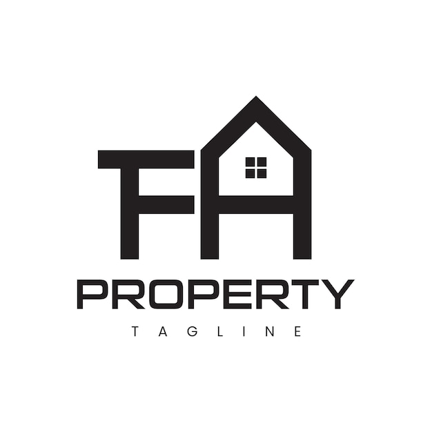 Начальная буква f и a для дизайна логотипа собственности