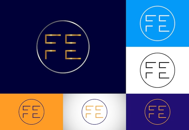 Initial Letter F E Logo Design Vector Graphic Alphabet Symbol For Corporate Business Identity