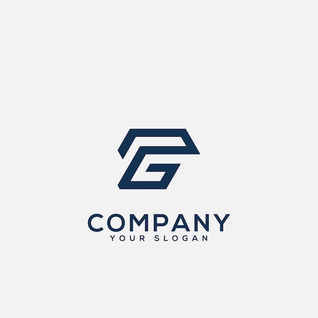 Initial letter FG GF logo design template.