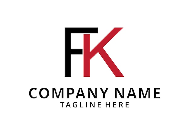 Initial Letter FK Logo Vector format