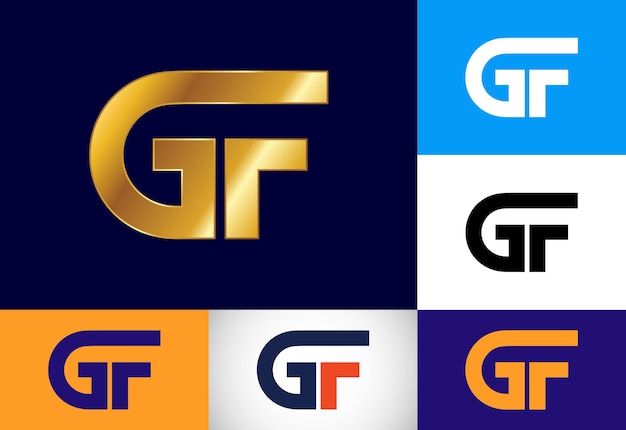 Initial Letter G F Logo Design Vector Graphic Alphabet Symbol For Corporate Business Identity