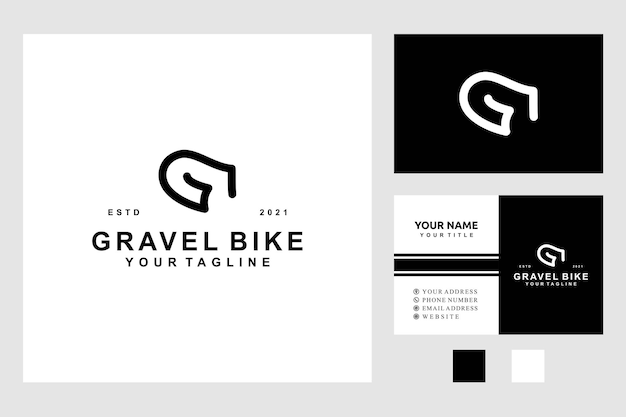 initial letter g gravel bike logo design vector illustration