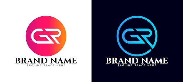 Initial letter g r logo ideas, inspiration logo design