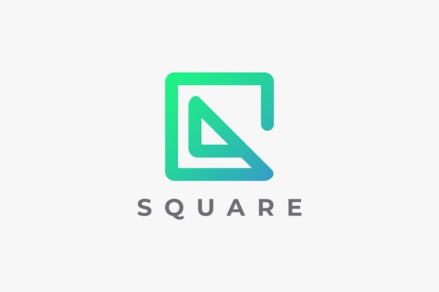 Initial Letter G Square Line Logo