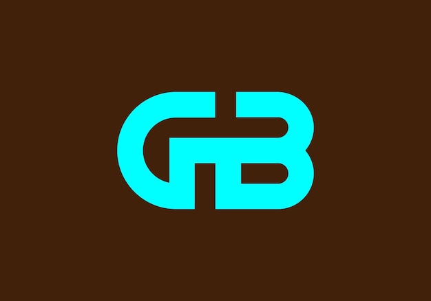 начальная буква GB или BG минимальная абстрактная и линейная иконка вектора логотипа