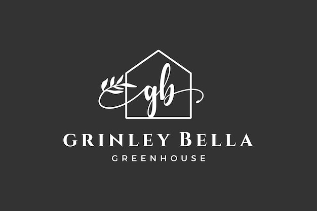 Vettore lettera iniziale gb g logo immobiliare casa casa proprietà edificio vettore collezione di design