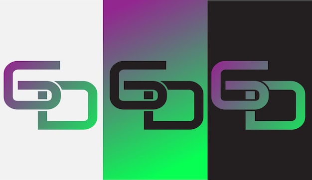 초기 문자 GD 로고 디자인 크리에이티브 모던 심볼 아이콘 모노그램