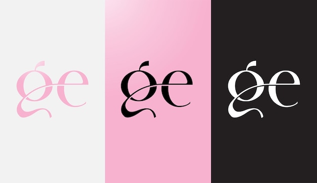 Initial letter ge logo design creative modern symbol icon monogram