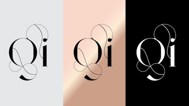 Initial letter gi logo design creative modern symbol icon monogram