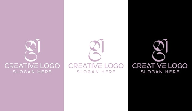 Initial Letter GI Logo Design Monogram Creative Modern Sign Symbol Icon