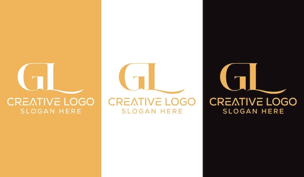 Initial Letter GL Logo Design Monogram Creative Modern Sign Symbol Icon