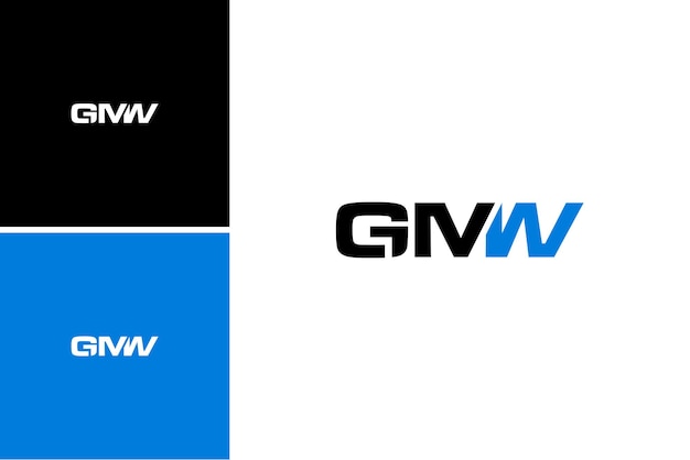 initial letter GMW logo design with modern concept