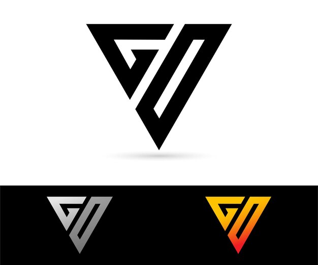 initial letter go logo