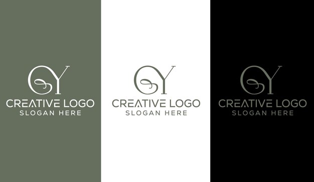 Initial Letter GY Logo Design Creative Modern Symbol 아이콘