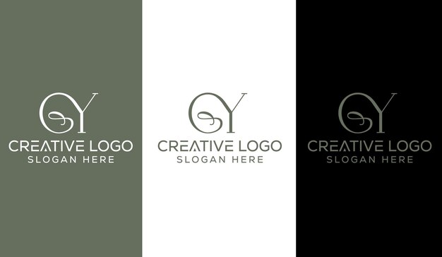 Initial Letter GY Logo Design Creative Modern Symbol Icon