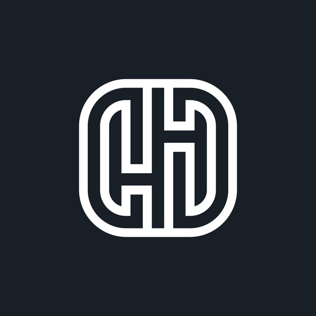 initial letter H or HH modern monogram logo