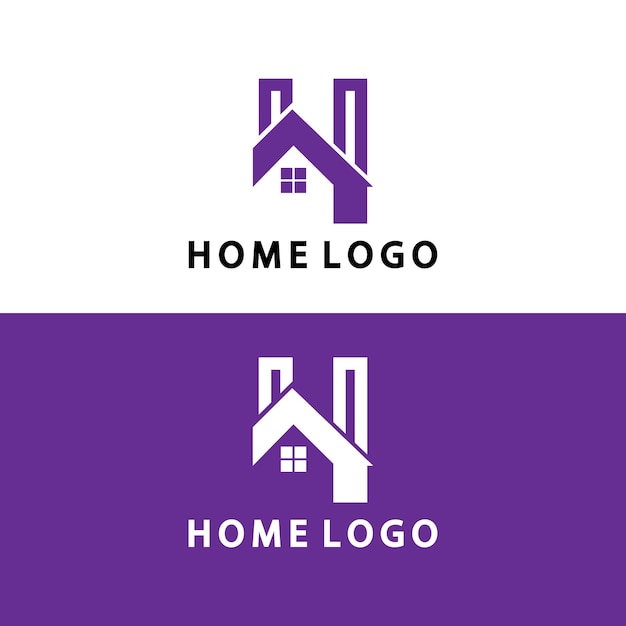 Initial letter H Home logo icon vector illustration design