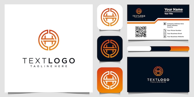 Initial Letter H logo design inspiration and business card