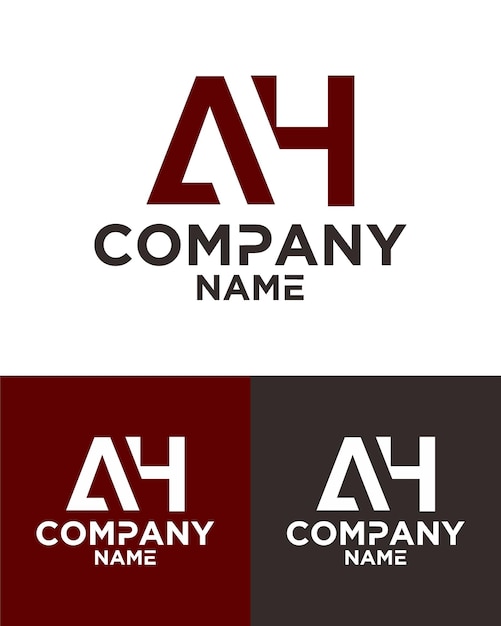 Vector initial letter a h logo vector design template