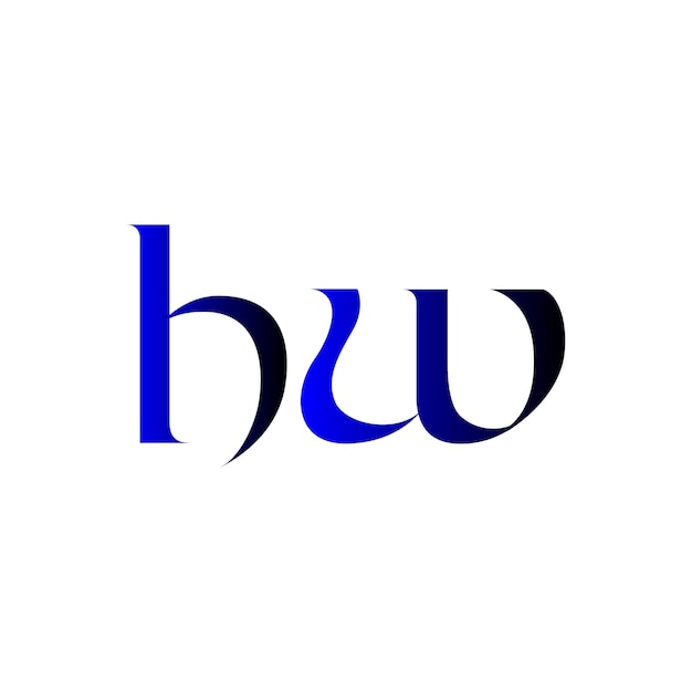 Vector initial letter hw logo