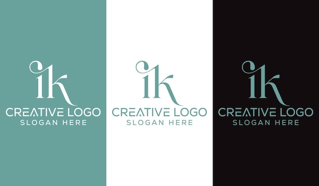 Initial Letter IK Logo Design Monogram Creative Modern Sign Symbol Icon