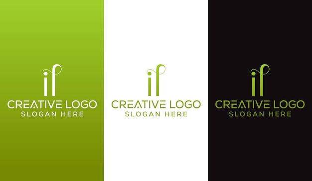 頭文字 IL ロゴ デザイン モノグラム クリエイティブ モダン サイン シンボル アイコン