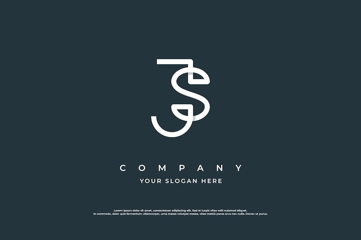 Vector initial letter js or sj monogram logo design vector template