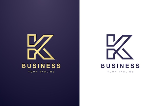 비즈니스 또는 미디어 회사의 초기 편지 K 로고.