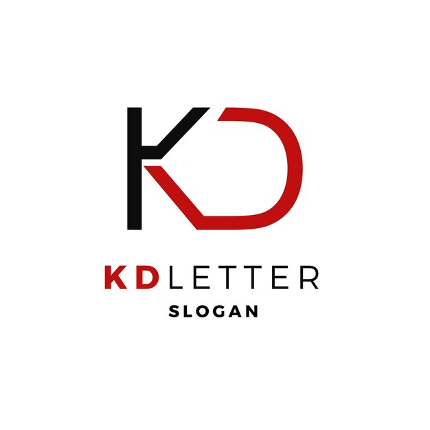 Initial Letter KD Logo Vector Icon Illustration