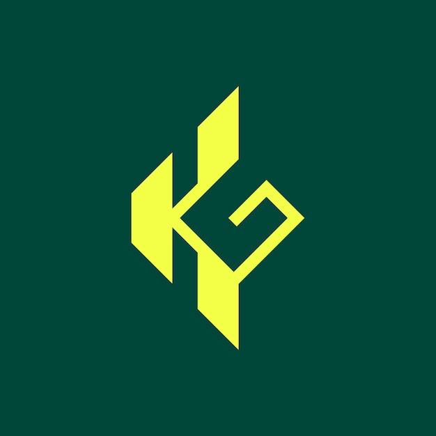 initial letter KG or GK logo