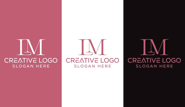 Initial Letter Lm Logo Design Monogram Creative Modern Sign Symbol Icon