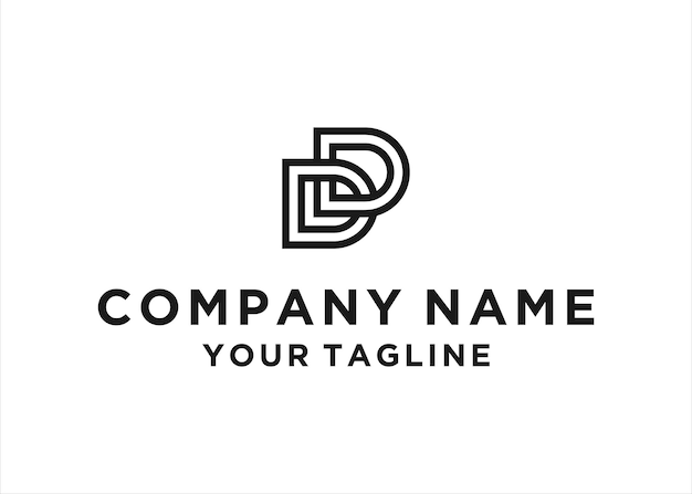 initial letter logo D, DD logo template Modern