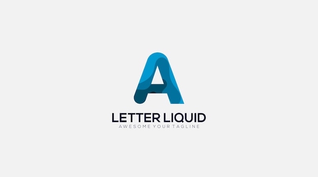 initial Letter A Logo design logo liquid concept design