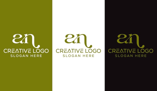 Первоначальная буква AN Logo Design Monogram Creative Modern Sign Symbol Icon