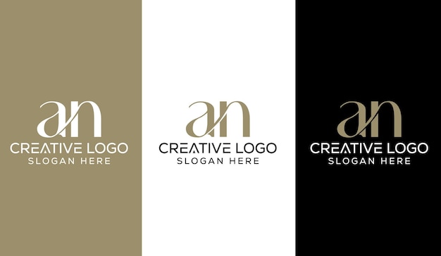 Lettera iniziale an logo design monogram creative modern sign symbol icon