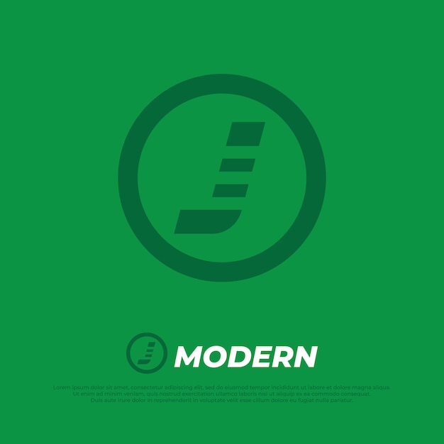 Initial Letter Logo Monogram futurism logo design style minimalist type for modern