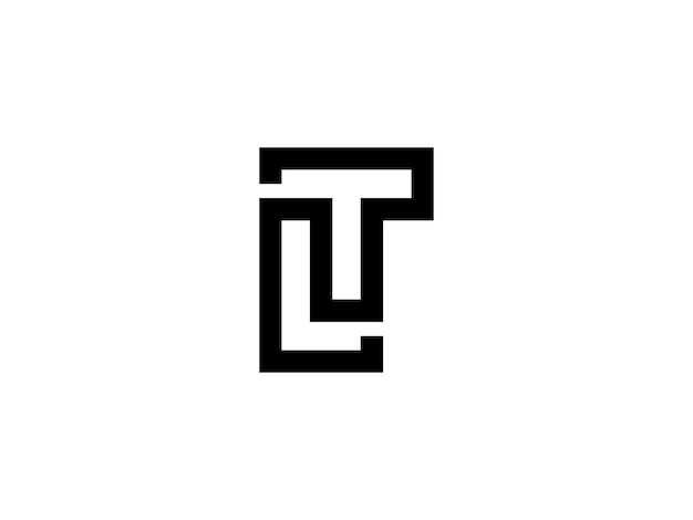 initial letter LT or TL monogram logo design