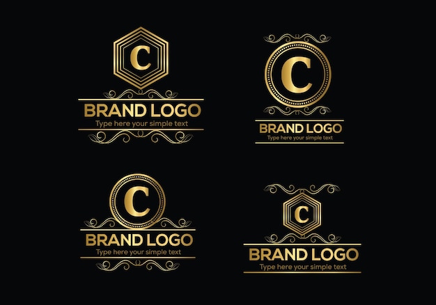 Initial Letter Luxury Logo template in vector art for Restaurant and other vector illustration