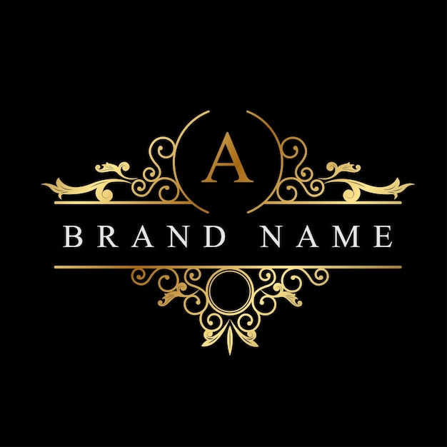 A Initial Letter Luxury Logo template in vector art