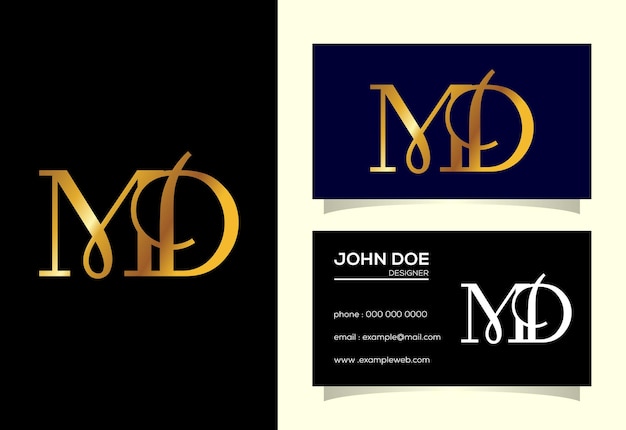 Initial Letter M D Logo Design Vector. Graphic Alphabet Symbol For Corporate Business Identity