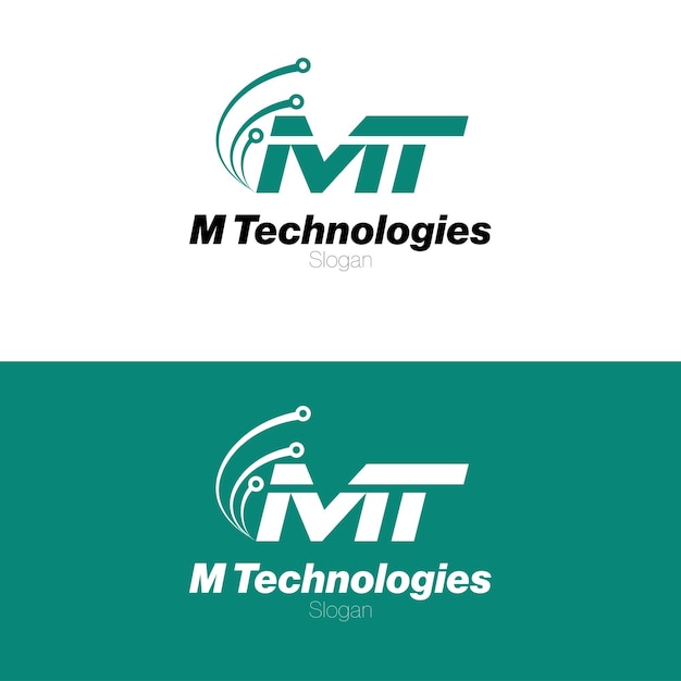 Vector initial letter m it company logo