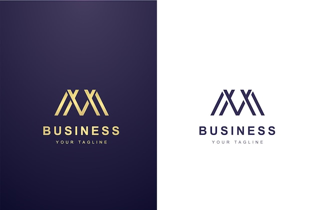 Vettore lettera iniziale m logo per azienda o azienda di media.