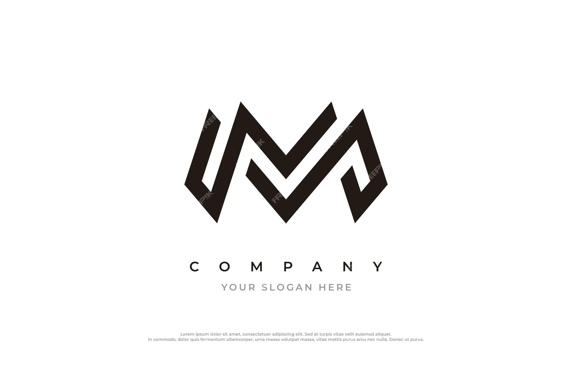 Premium Vector  Initial letter m logo or mm monogram logo design