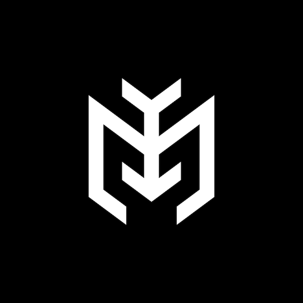 Vector initial letter m with arrow modern futuristic logo icon vector