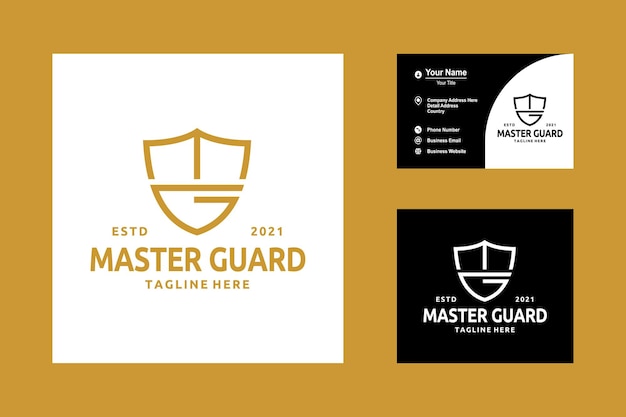 Initial Letter MG Shield for Master Guard Icon Logo Design Vector Inspiration