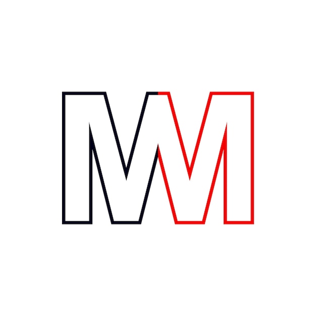 initial letter mm logo vector icon illustration
