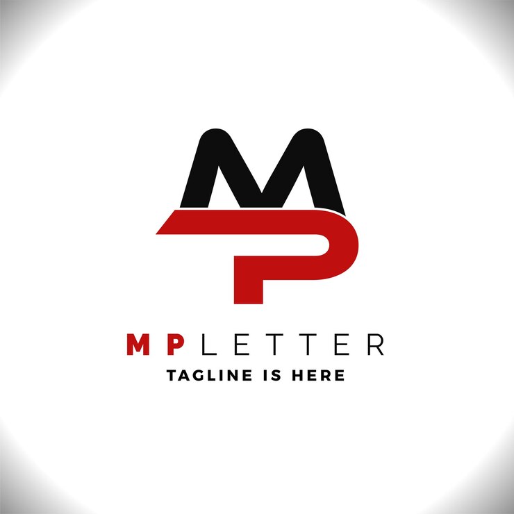 वेक्टर initial letter mp logo vector icon illustration