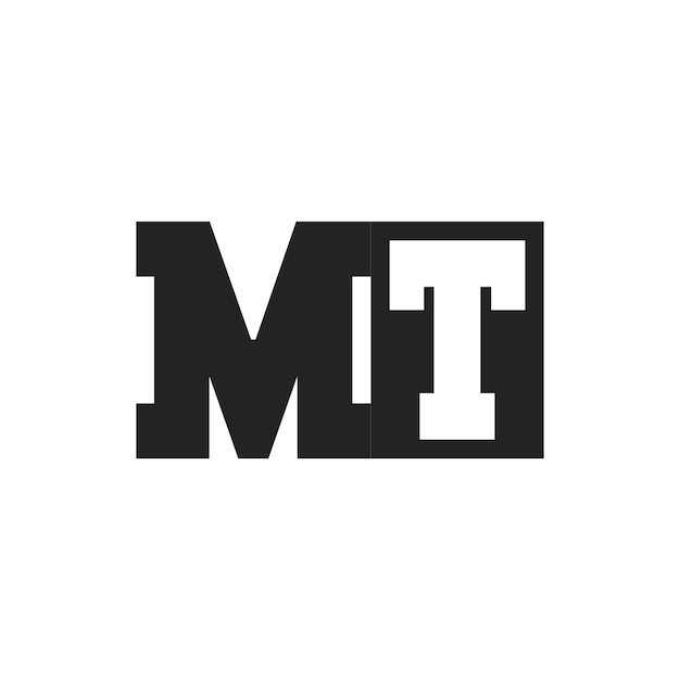 Initial Letter MT Logo Design Template MT Logo